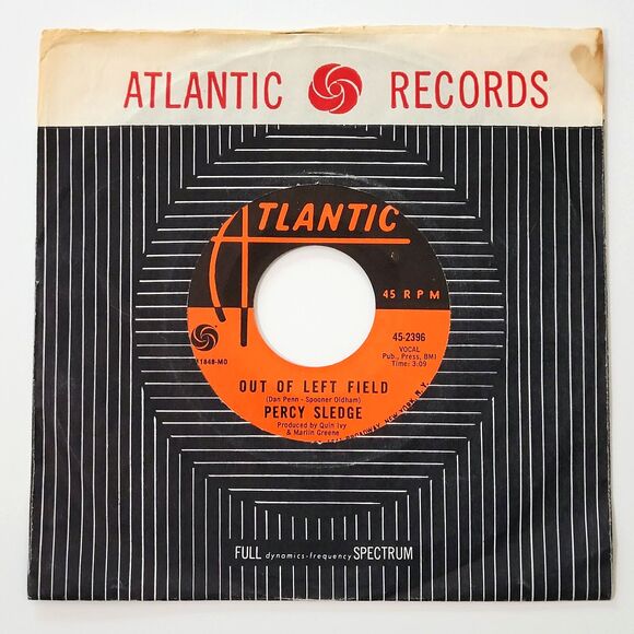 Percy Sledge Out Of Left Field / It Can't Be Stopped 45 RPM Atlantic M- Soul '67 - Picture 1 of 3